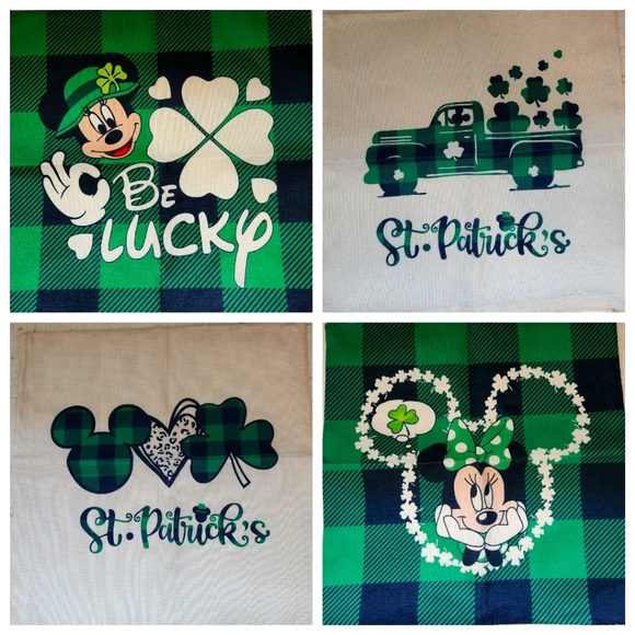 Other - NEW Set of 4 Pillow Covers 20x20 inch , St.Patricks Disney !